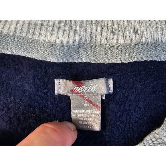 Aerie happy camper good times fleece lined slub sweater warm winter S nostalgia - Picture 5 of 8